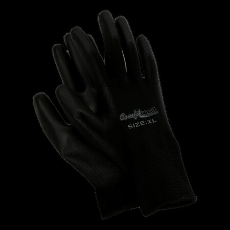 Comfitwear ComfiGrip Polyurethane Coated Black Gloves, 12PK CGG-PU-L-T-12PK